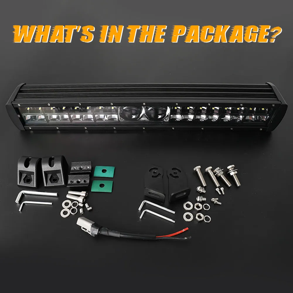 22inch F25 Series Multi Spot-projector Laser Module Dual Row LED Light Bar