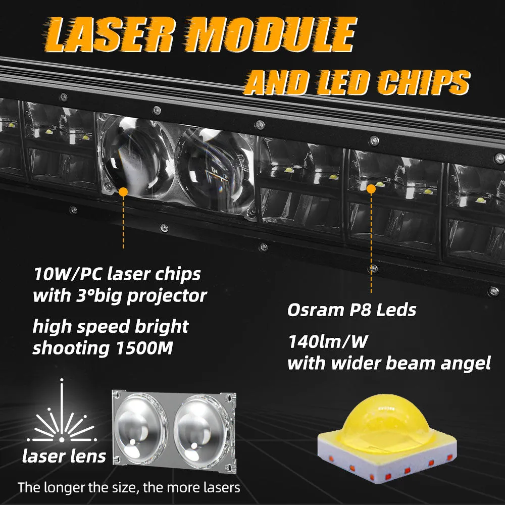 32inch F25 Series Multi Spot-projector Laser Module Dual Row LED Light Bar