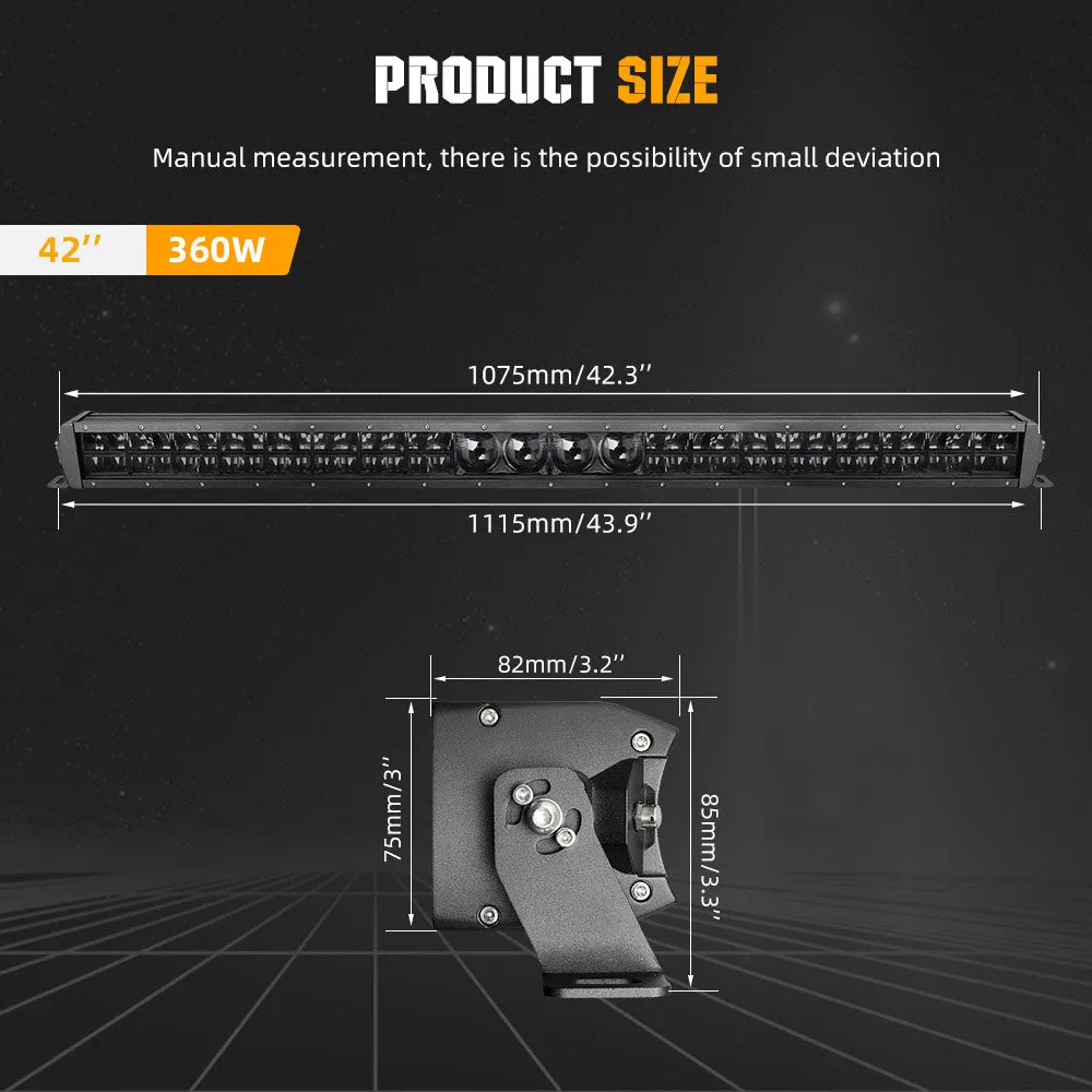 32inch F25 Series Multi Spot-projector Laser Module Dual Row LED Light Bar