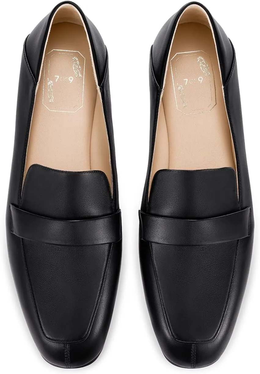 7or9 Loafers for Women Non-Slip Classic Women's Loafers & Slip-on Flats Shoes Casual Comfortable Mattress Flats - Black, White, Brown