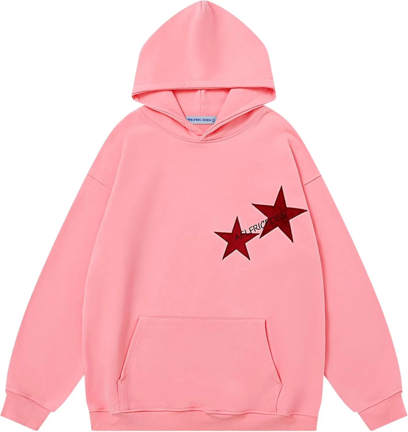 Aelfric Eden Star Hoodies Y2k Oversized Graphic Hoodies Aesthetic 90s Crewneck Sweatshirt Long Sleeve Pullover Tops