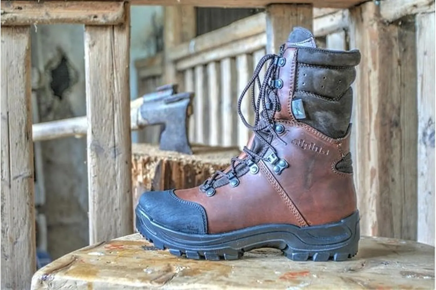 Alpina Men's Hunting Boots TRAPPER | Waterproof All Weather Leather Shoes | Sympatex Breathable Membrane | Slip Resistant Sole | Hand Made in Europe