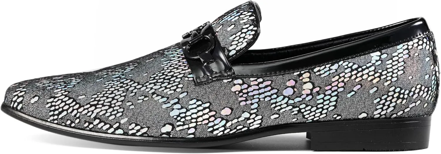 Amali Men's Paisley Metallic Erin Driving Smoking Slip On Loafer Dress Shoe