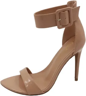 Anne Michelle Women's Open Toe Stiletto Heel Sandals Ankle Strap High Heel Sandals