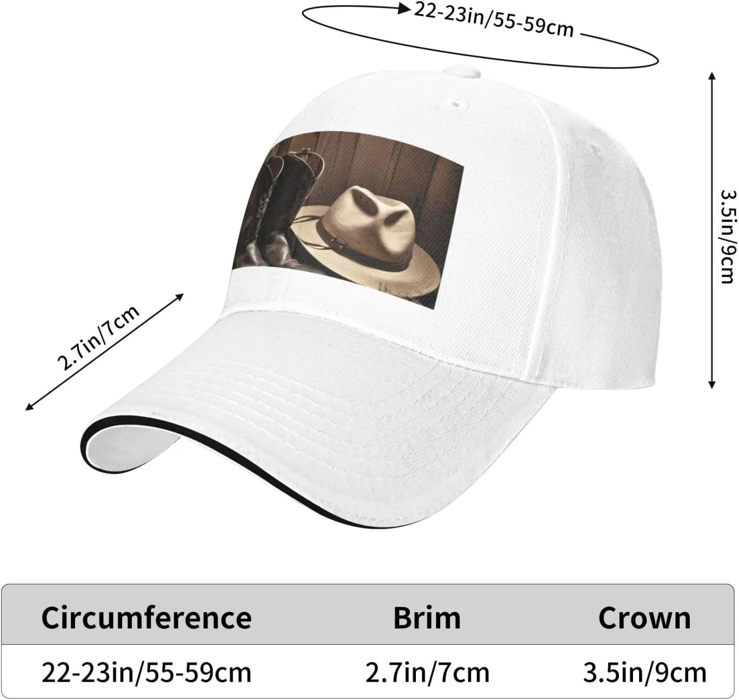 Baseball Cap Cowboy Dad Hat Cowboy Black Hat Western Boots Baseball Hat for Women Adjustable Trucker Hat