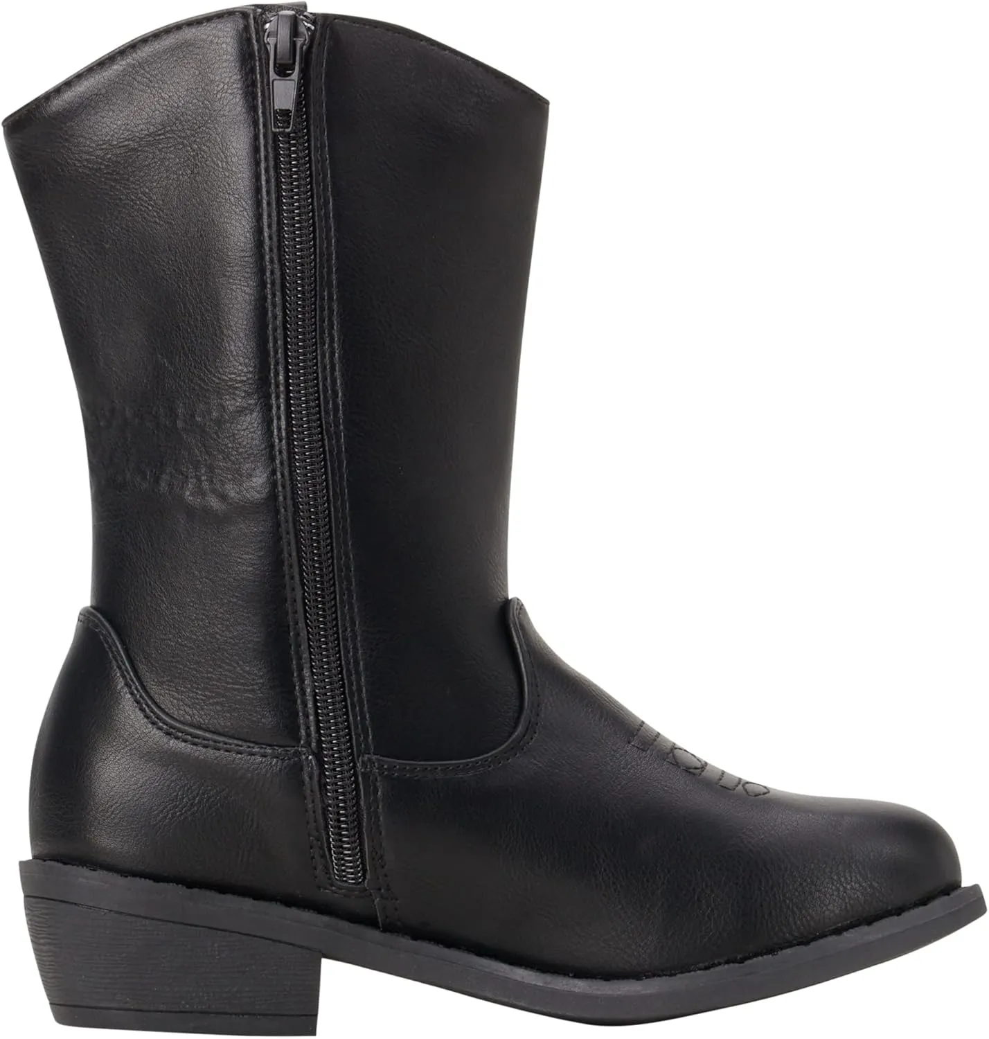 bebe Girls' Cowboy Boots - Classic Western Country Cowgirl Boots - Mid Calf Riding Shoes for Toddlers Little and Big Girls