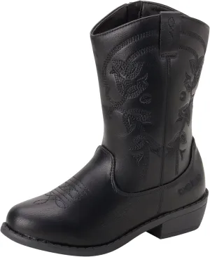 bebe Girls' Cowboy Boots - Classic Western Country Cowgirl Boots - Mid Calf Riding Shoes for Toddlers Little and Big Girls