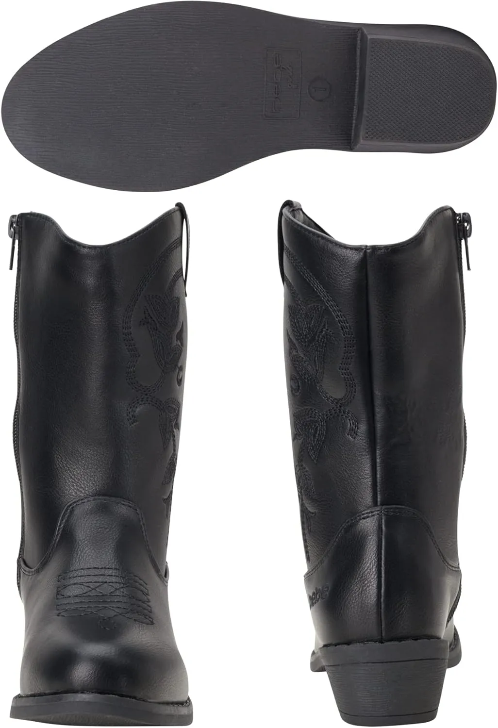 bebe Girls' Cowboy Boots - Classic Western Country Cowgirl Boots - Mid Calf Riding Shoes for Toddlers Little and Big Girls