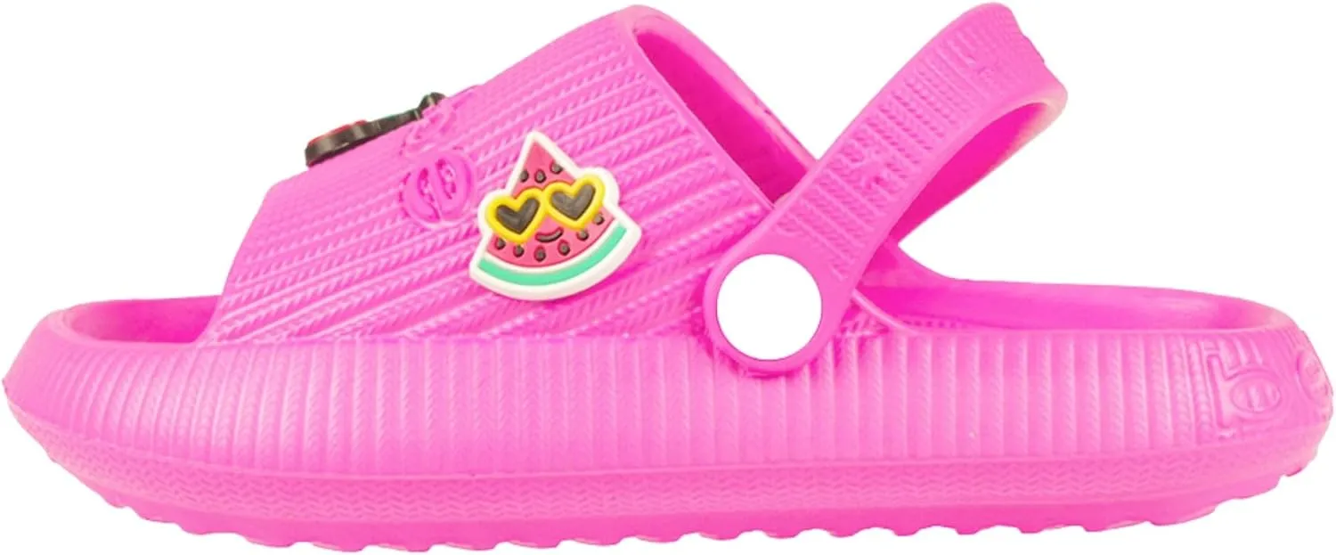 bebe Girls' Sandals - Comfortable Slides for Kids, Slip on Shoes for Girls (Toddler)