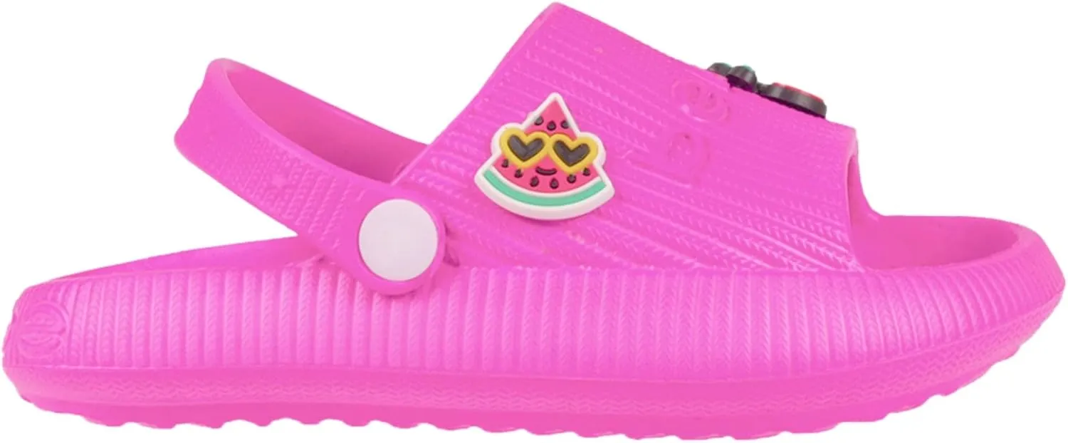 bebe Girls' Sandals - Comfortable Slides for Kids, Slip on Shoes for Girls (Toddler)