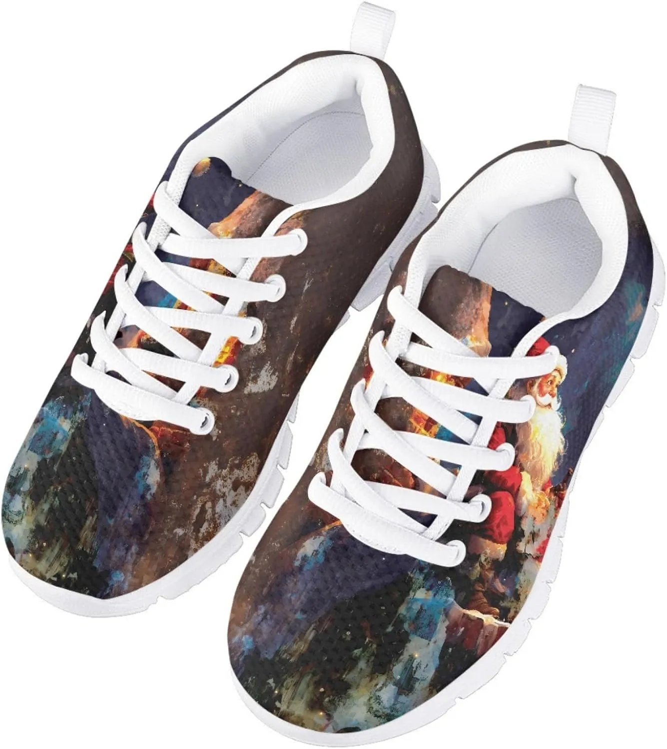 Bengbobar Boys Christmas Sneakers Lightweight Breathable Walking Shoes Kids Most Comfortable Casual Playing Sports Shoes