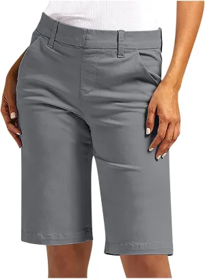 Bermuda Shorts for Women Trendy 2025 Casual Summer High Waisted Chino Shorts Straight Leg Hiking Vacation Outfits