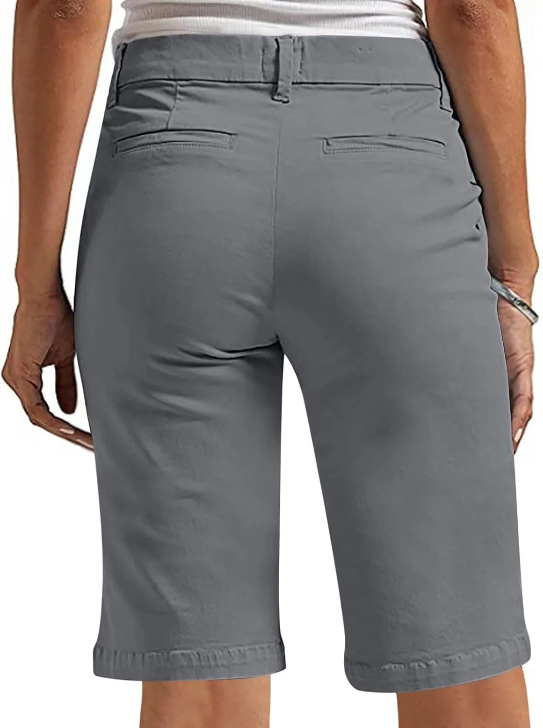 Bermuda Shorts for Women Trendy 2025 Casual Summer High Waisted Chino Shorts Straight Leg Hiking Vacation Outfits