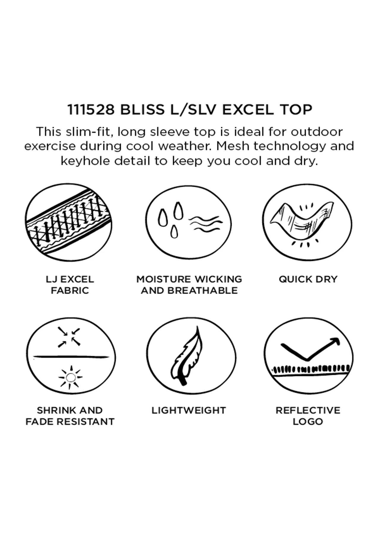 Bliss L/Slv Excel Top