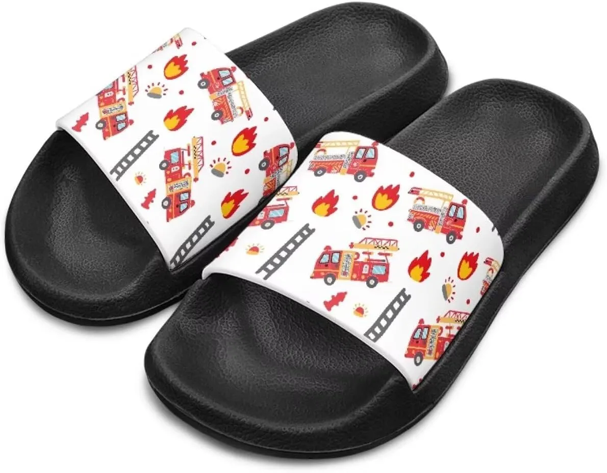 Boys Beach Sandals Lightweight Slides for Kids Shower Shoes