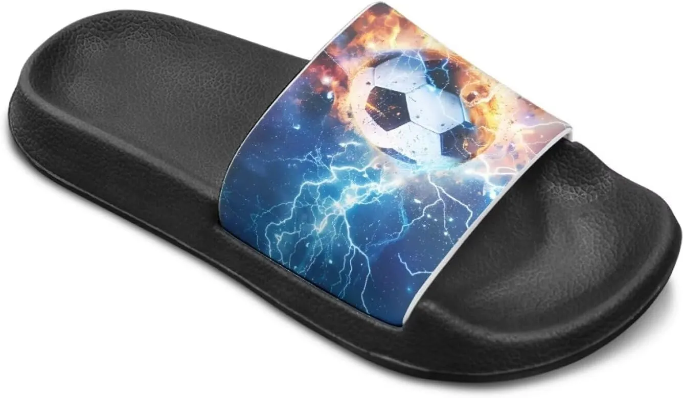 Boys Beach Sandals Lightweight Slides for Kids Shower Shoes