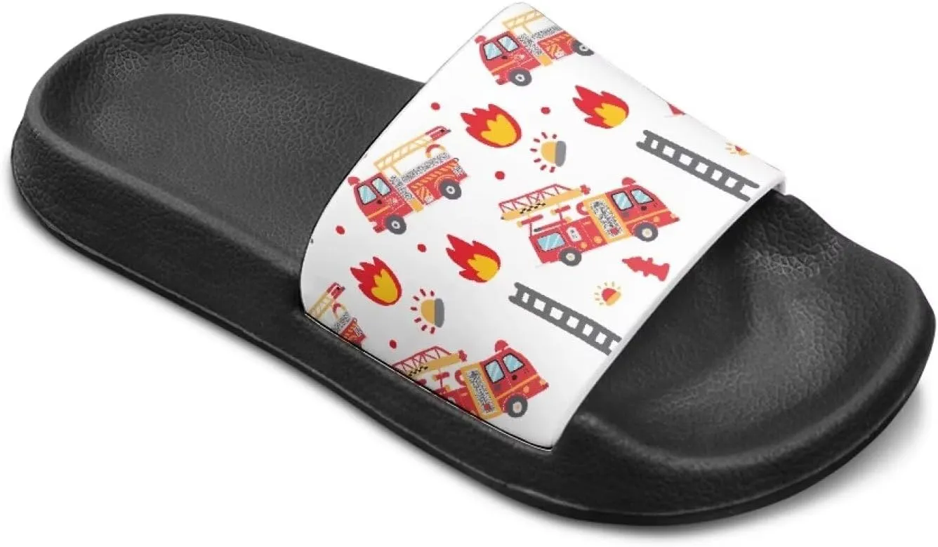Boys Beach Sandals Lightweight Slides for Kids Shower Shoes