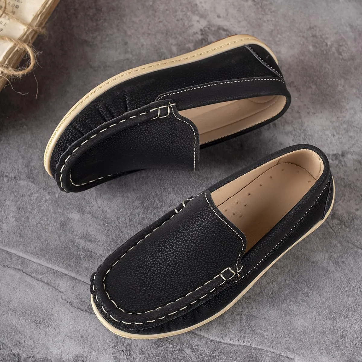 Boys Girls Penny Loafer Casual Slip On Flats Boat Boys Dress Shoes