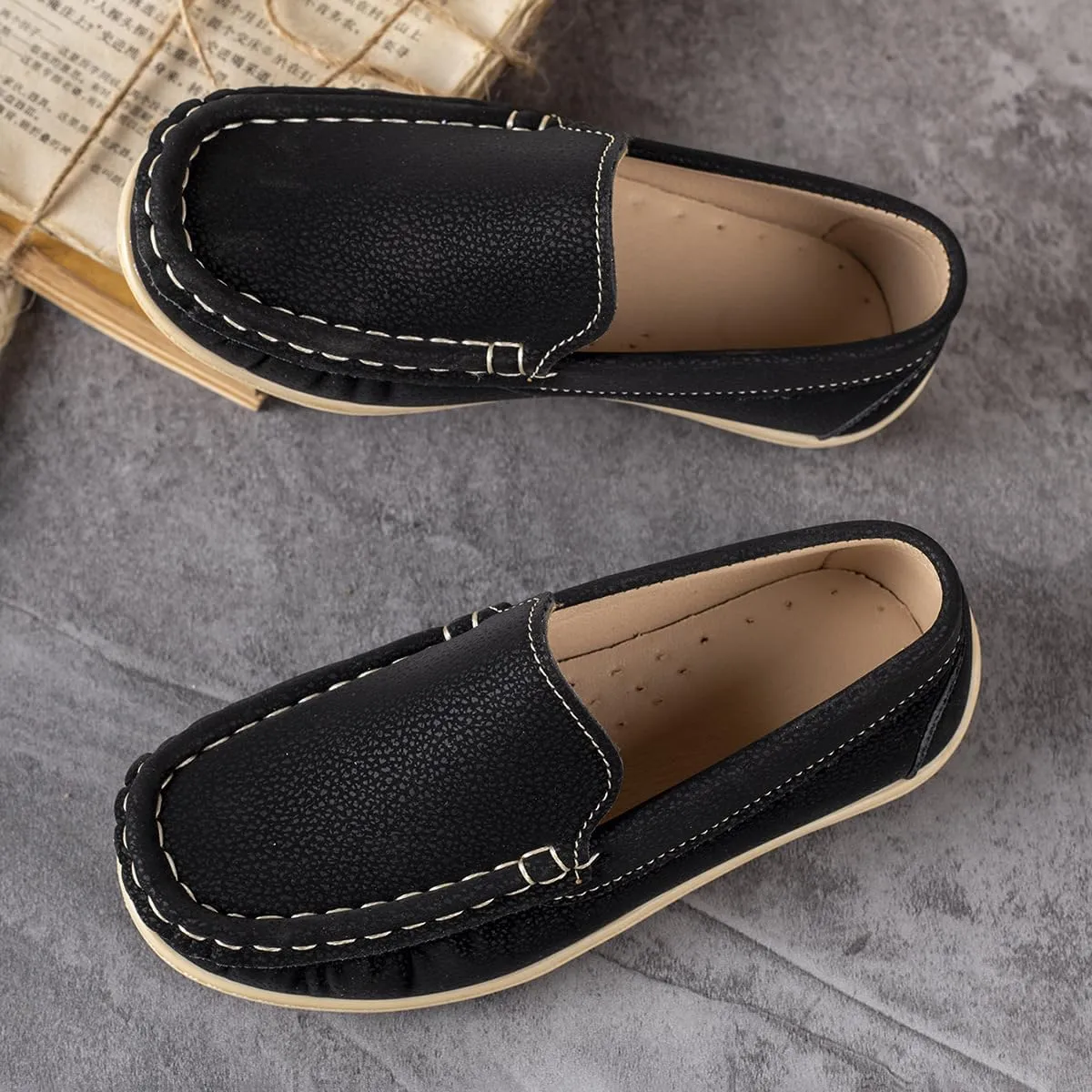 Boys Girls Penny Loafer Casual Slip On Flats Boat Boys Dress Shoes