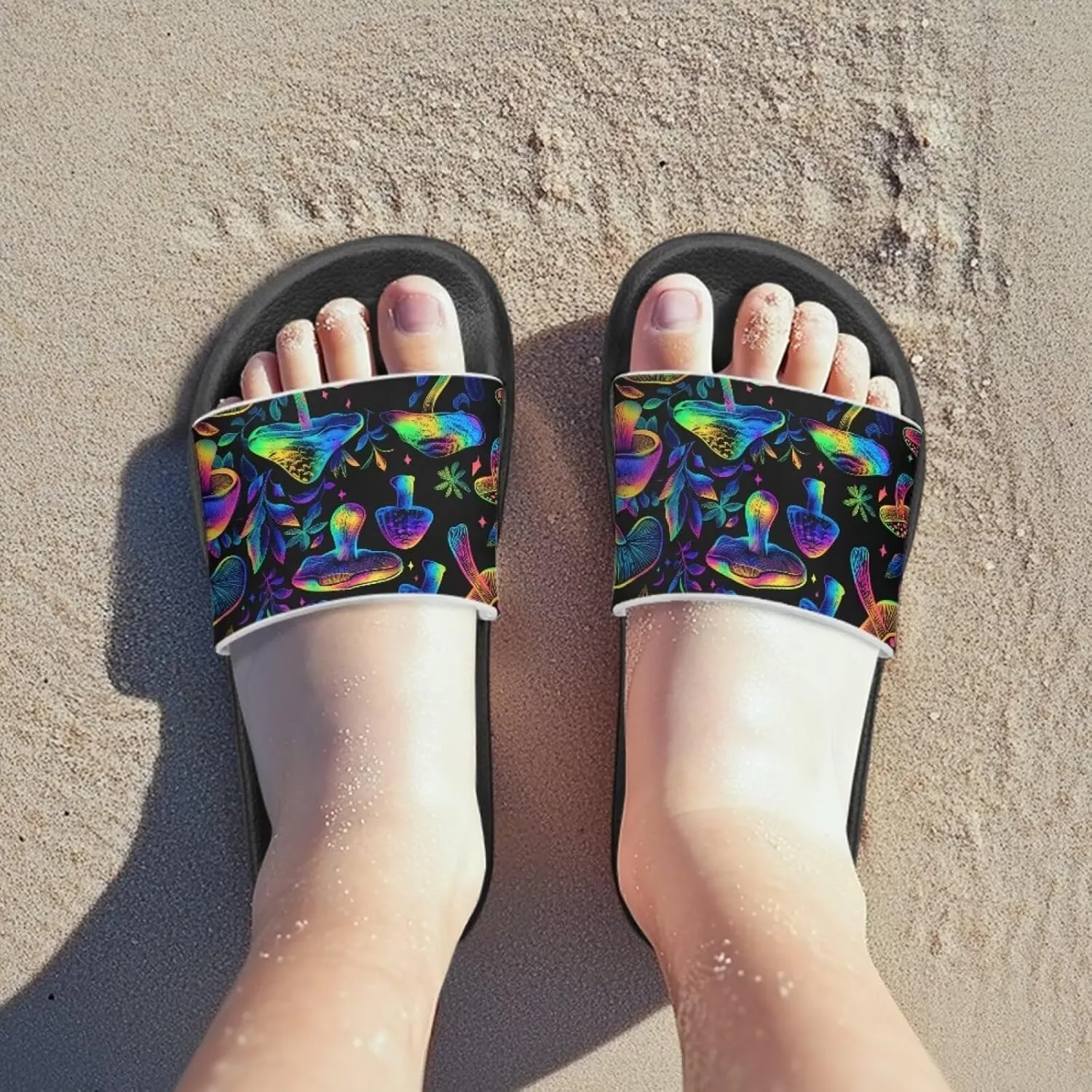 Boys Slip On Sandals Kids Slides Unisex Slides Boys Comfortable Slippers Non-slip Shower Shoes House Fashion Thick for Indoor & Outdoor Gifts