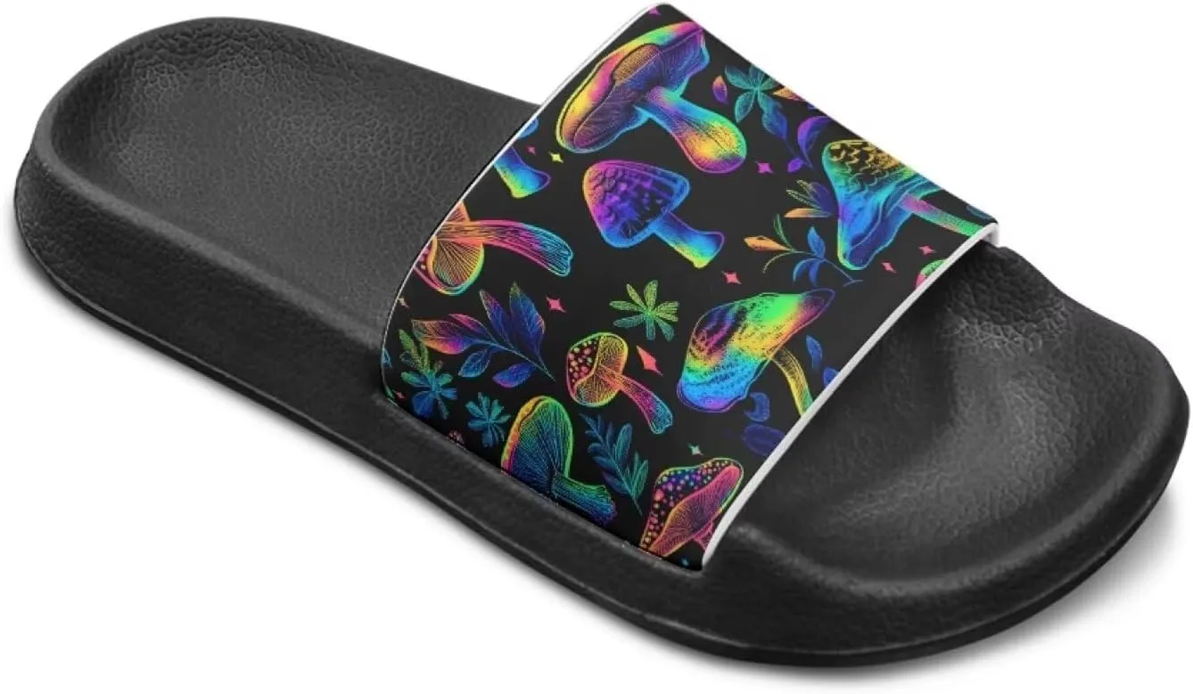 Boys Slip On Sandals Kids Slides Unisex Slides Boys Comfortable Slippers Non-slip Shower Shoes House Fashion Thick for Indoor & Outdoor Gifts