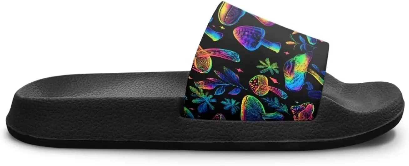 Boys Slip On Sandals Kids Slides Unisex Slides Boys Comfortable Slippers Non-slip Shower Shoes House Fashion Thick for Indoor & Outdoor Gifts