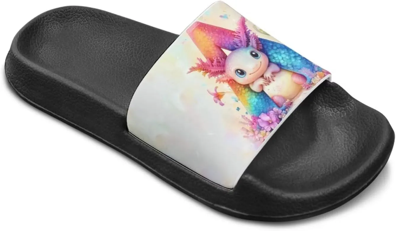 Boys Slip On Sandals Kids Slides Unisex Slides Boys Comfortable Slippers Non-slip Shower Shoes House Fashion Thick for Indoor & Outdoor Gifts