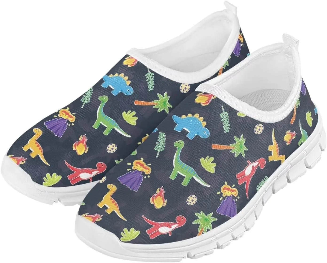 Boys Tennis Shoes Cute Slip On Sneakers for Little Kids Running Shoes