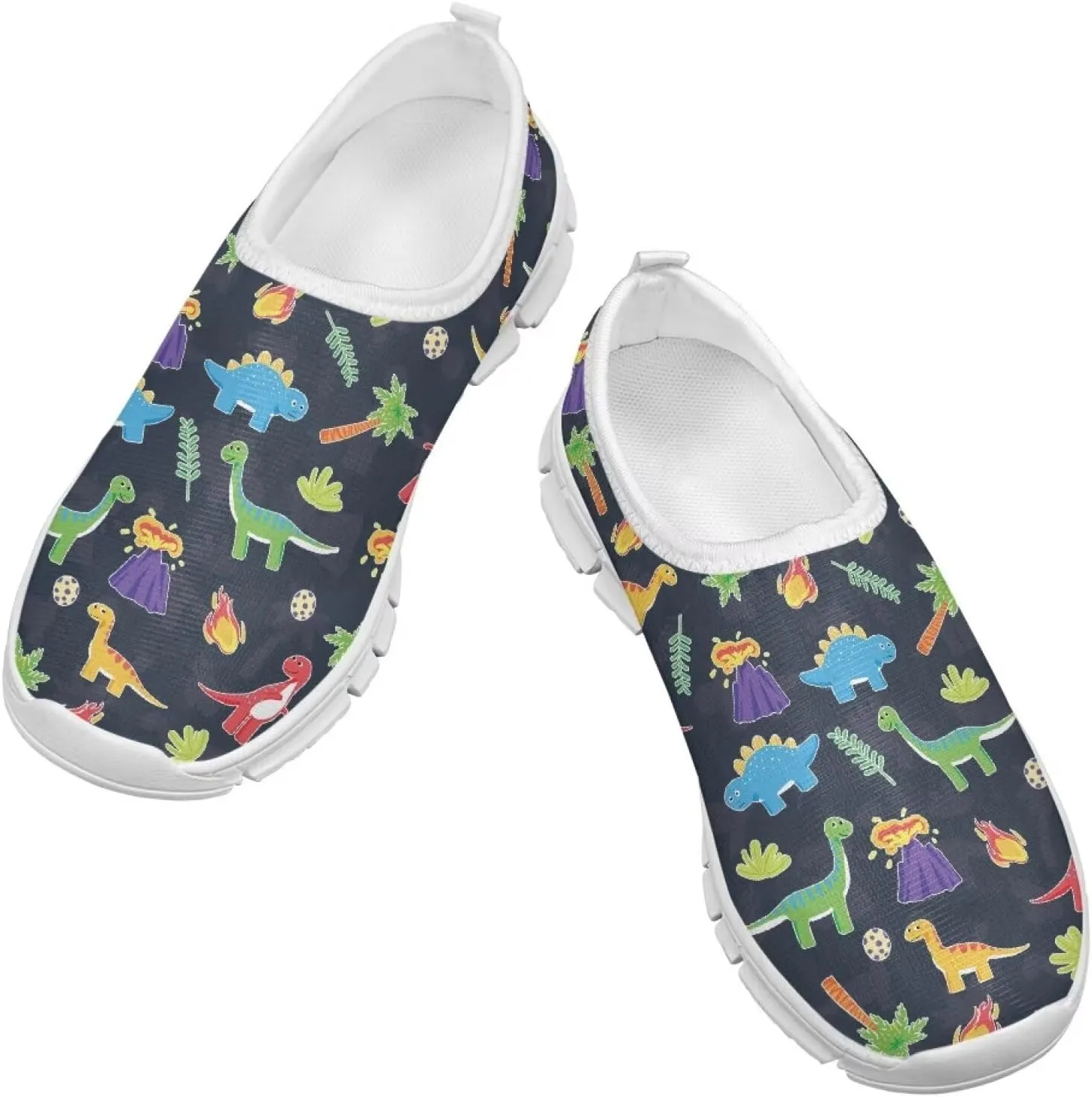 Boys Tennis Shoes Cute Slip On Sneakers for Little Kids Running Shoes