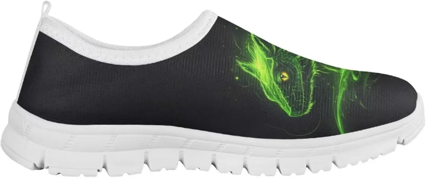 Boys Tennis Shoes Little Kids Slip On Shoes Cool Glowing Animal Shoes