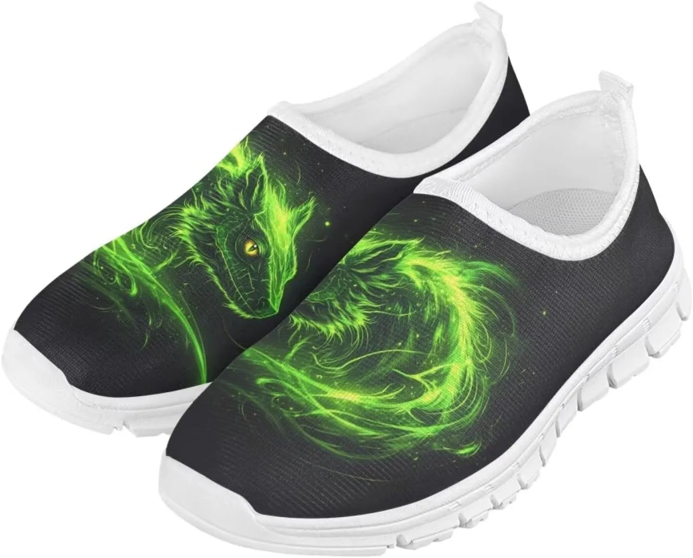 Boys Tennis Shoes Little Kids Slip On Shoes Cool Glowing Animal Shoes