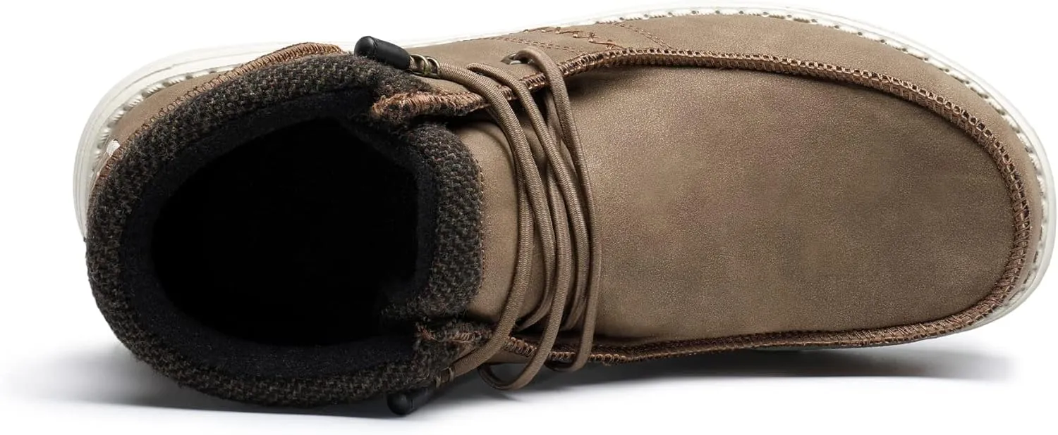 Bruno Marc Men's Casual Slip-on Shoes Warm Loafers for Men Winter Boots