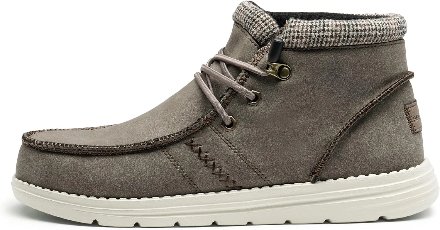 Bruno Marc Men's Casual Slip-on Shoes Warm Loafers for Men Winter Boots