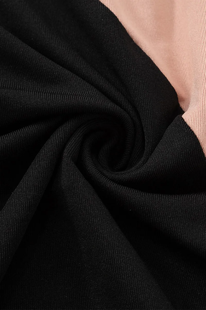 BS3254 Contrast Color Long Dress