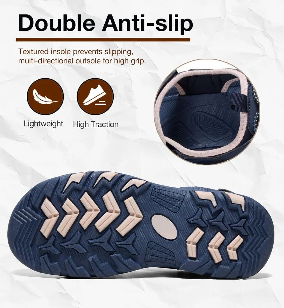 CAMEL CROWN Women's Comfortable Summer Sandals Breathable Beach Sandals Adjustable Outdoor Camping Walking Sandals Athletic Sport Sandals for Water Travel Hiking