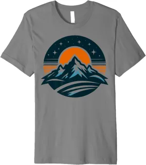 Camping Mountains Hiking Outdoor Wilderness Eco-Tourism USA Premium T-Shirt