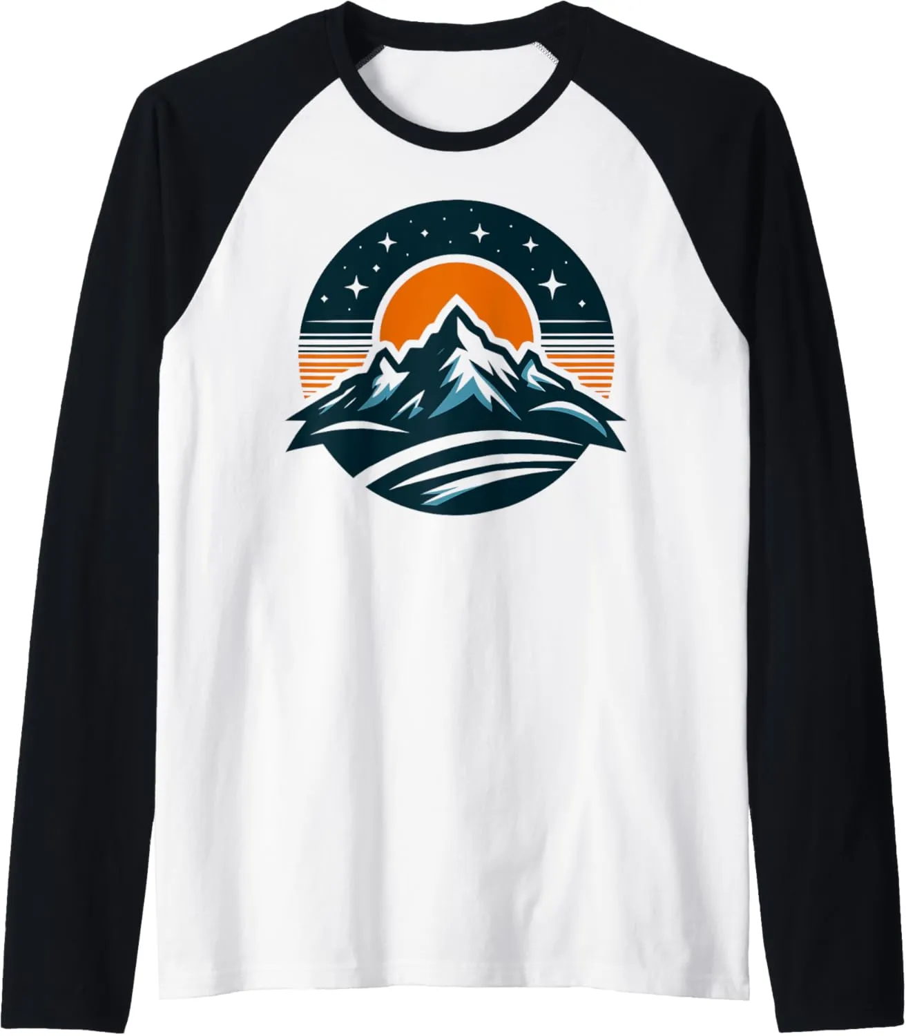 Camping Mountains Hiking Outdoor Wilderness Eco-Tourism USA Raglan Baseball Tee