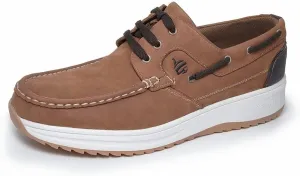 Casual Loafers for Men, Mens Boat Shoes, 3-Eyelet, Cushioned Insole, Faux Leather