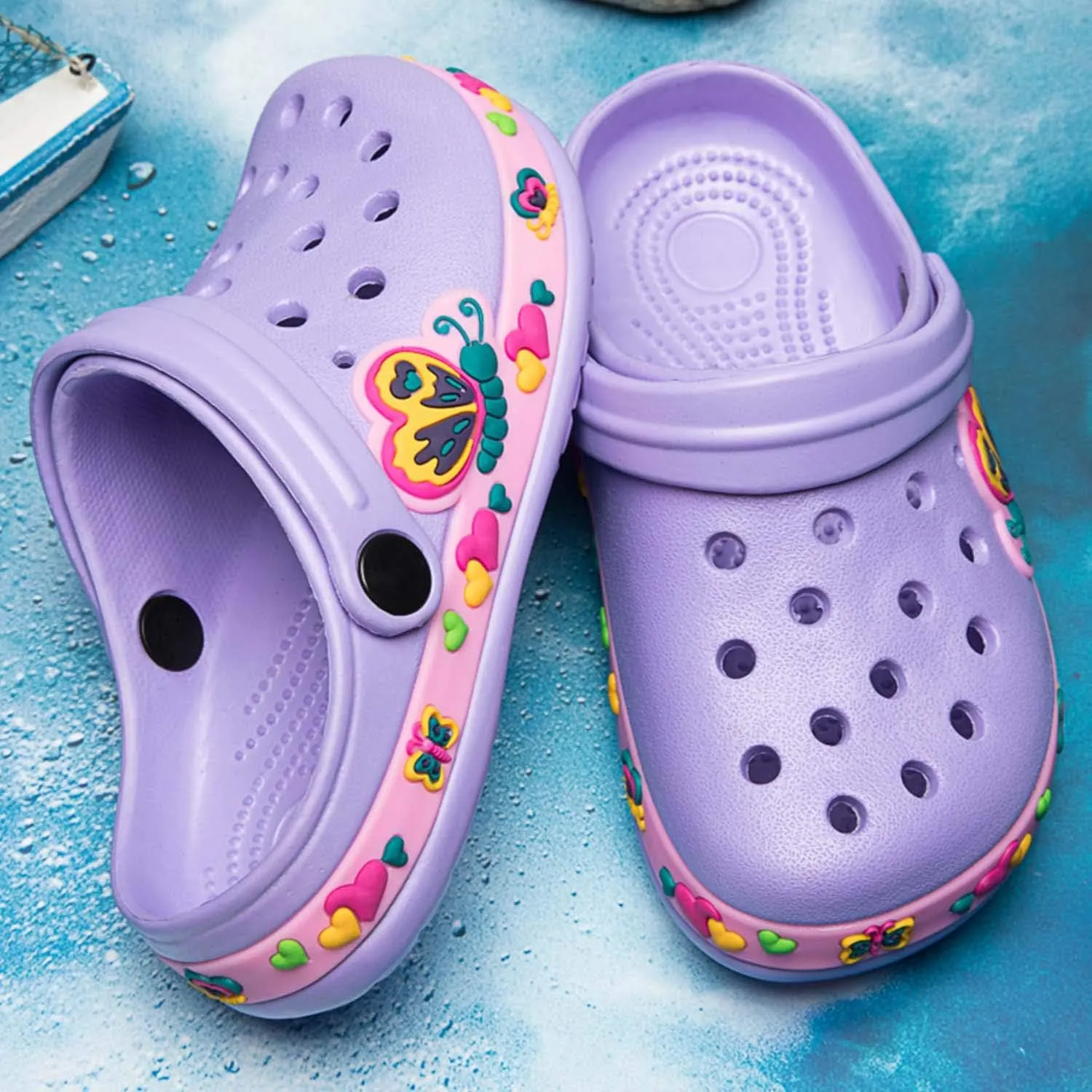 CERYTHRINA Kid's Cute Garden Clogs Shoes Cartoon Slides Sandals Clogs Children Beach Pool Slippers