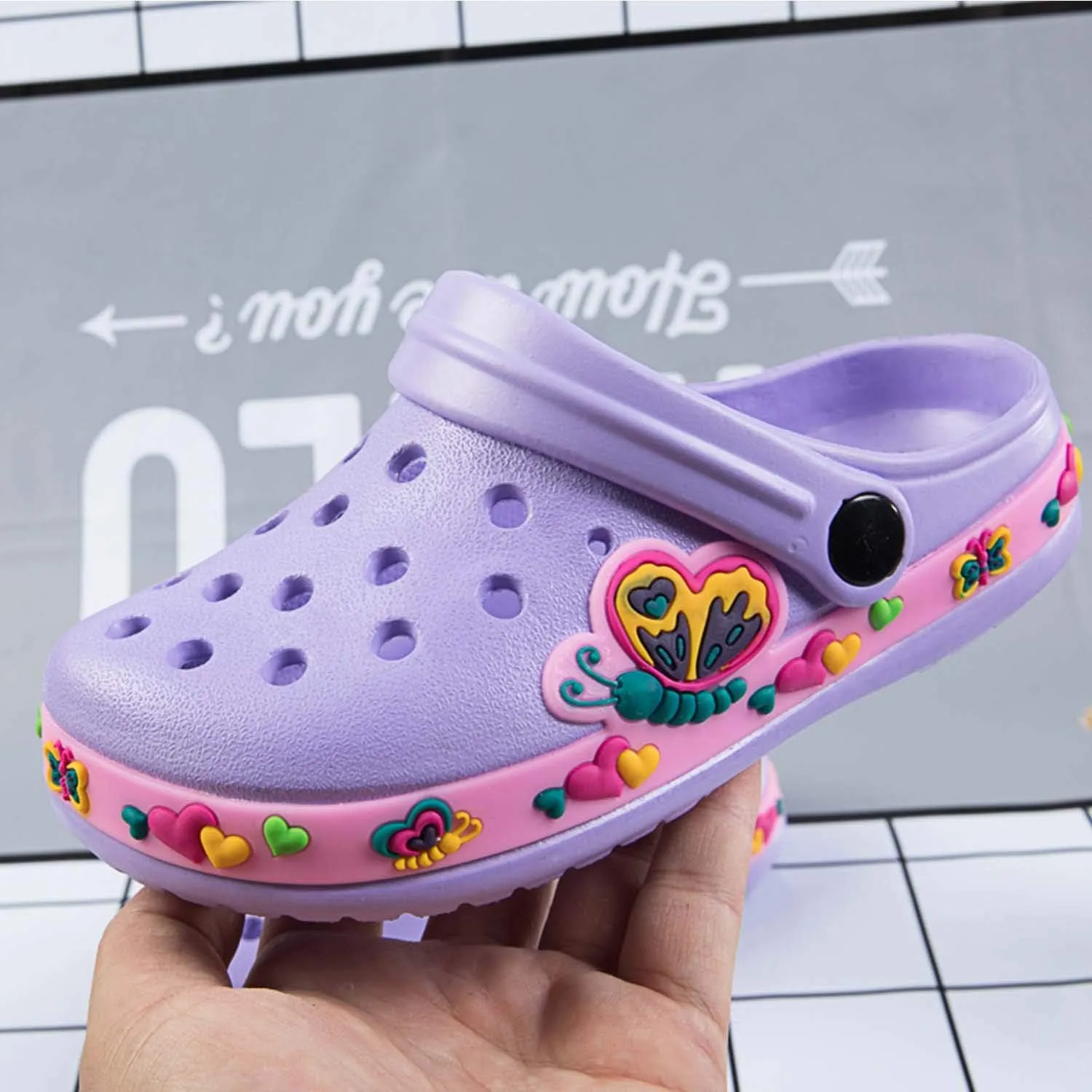 CERYTHRINA Kid's Cute Garden Clogs Shoes Cartoon Slides Sandals Clogs Children Beach Pool Slippers