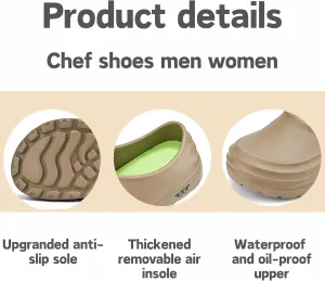 Chef Shoes for Men Slip Resistant Chef Shoes for Women Non Slip Work Sandals Zapatos De Nurse Kitchen Clogs