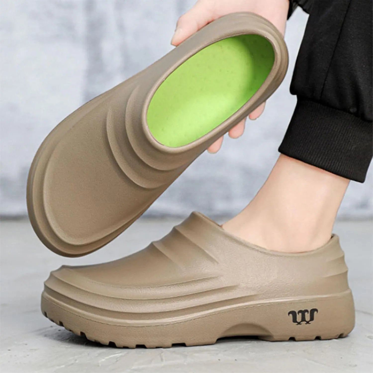 Chef Shoes for Men Women, Chef Sandals Non Slip Oil Resistant Clogs for Work, Kitchen Waterproof Nurse Shoes Safety