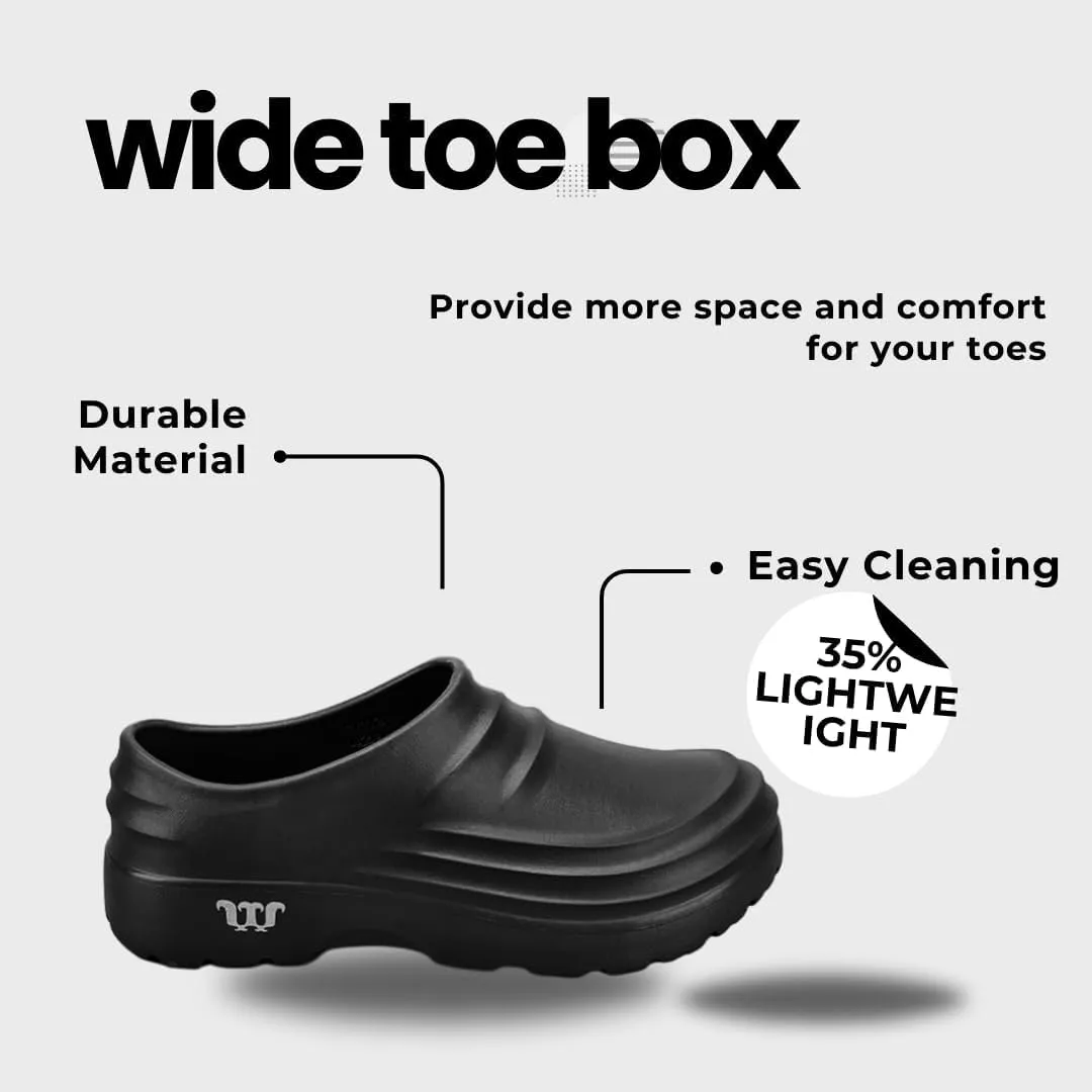 Chef Shoes for Men Women, Chef Sandals Non Slip Oil Resistant Clogs for Work, Kitchen Waterproof Nurse Shoes Safety