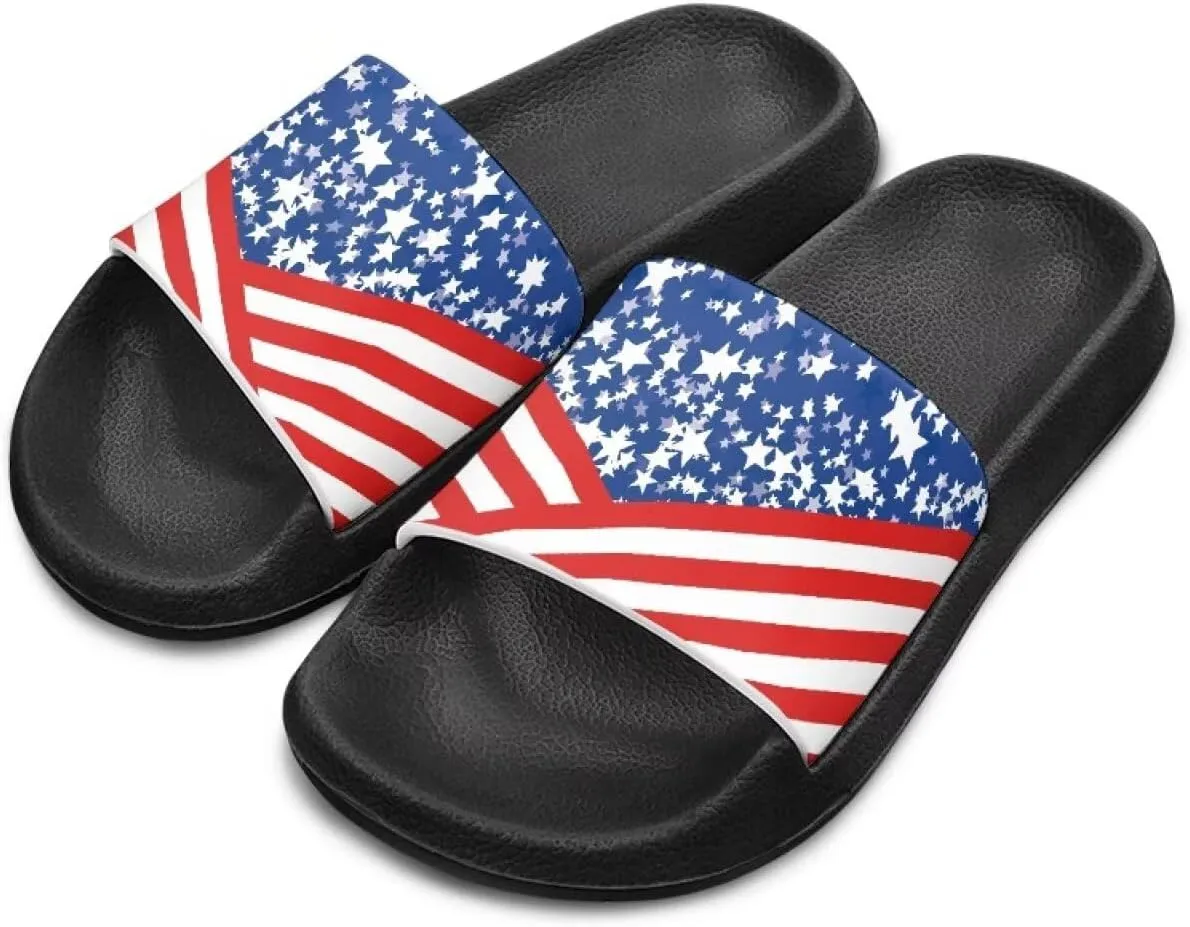 Children's Open Toe Slide Sandals Non Slip Beach Lightweight Flat Sandals Vacation Comfortable House Slippers