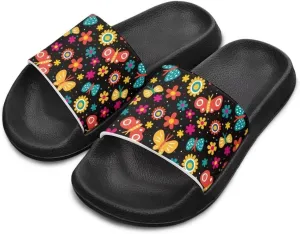 Children's Open Toe Slide Sandals Non Slip Beach Lightweight Flat Sandals Vacation Comfortable House Slippers