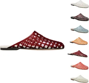 Clear Jelly Shoes for Women Slip on Clear Hollow Closed Toe Flat Sandals Beach Jellies Slippers Summer Slide Shoesv