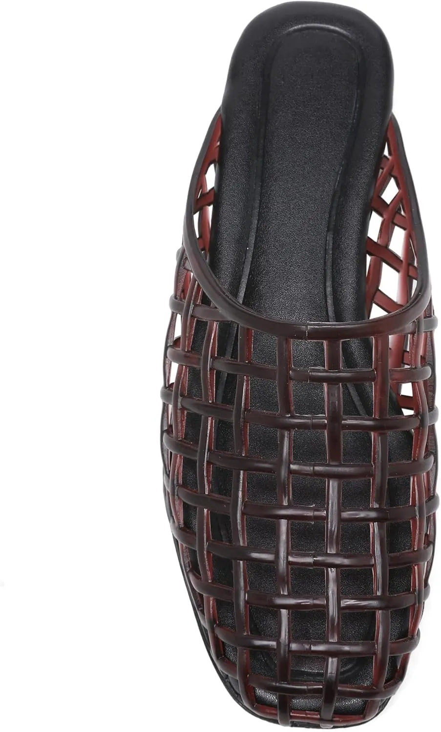 Clear Jelly Shoes for Women Slip on Mesh Slides Comfortable Closed Toe Jelly Flats Sandals Casual Summer Beach Slippers.