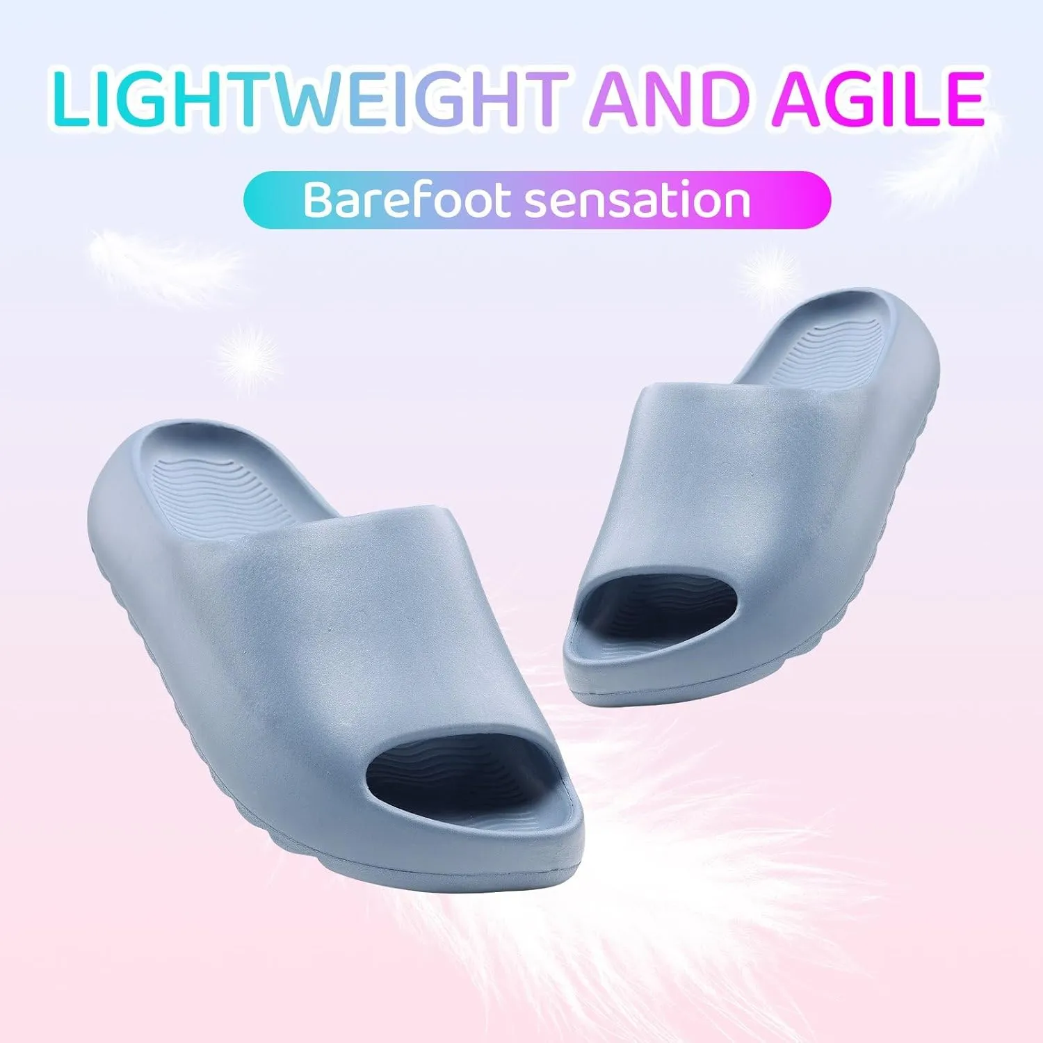 Cloud Slides for Kids,Boys Girls Shower Slippers Bathroom Pool Sandals,Toddler Home House Open Toe Comfy Thick Sole Slippers,Summer Non-Slip Beach Shoes