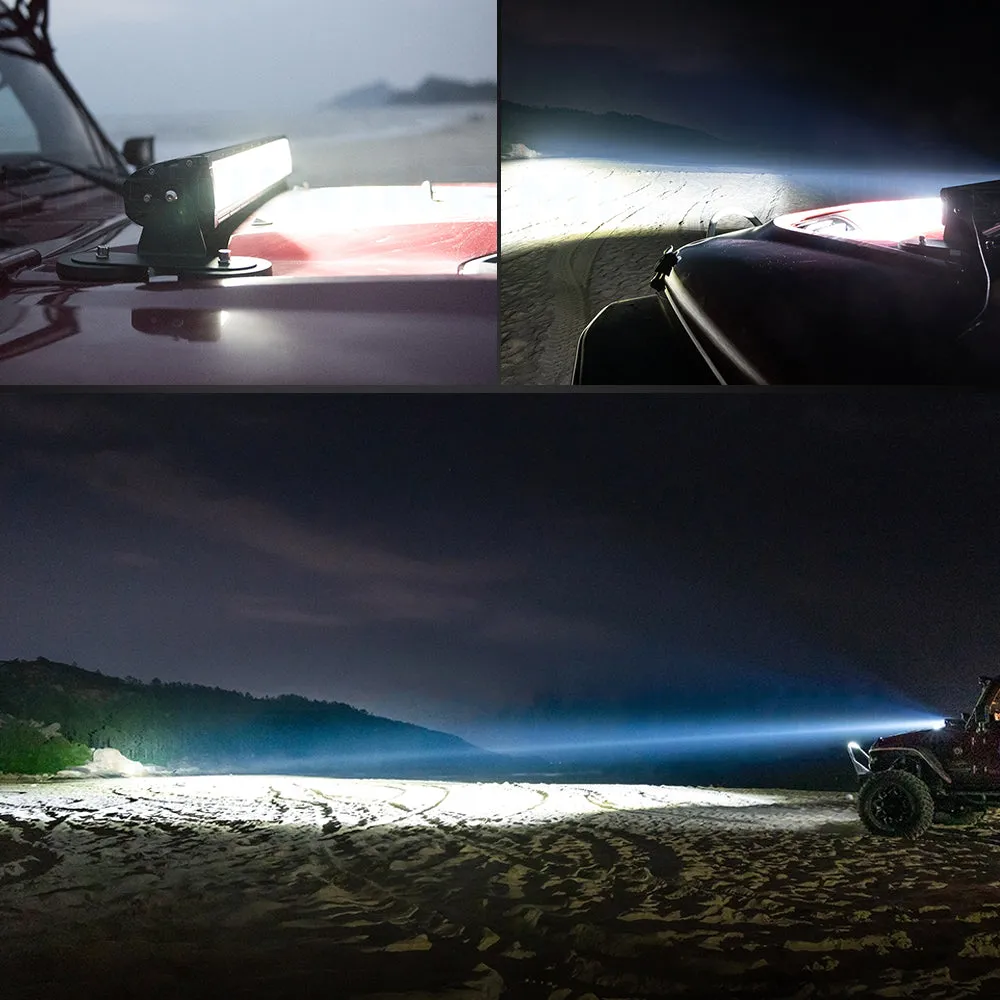 CO LIGHT 50inch Single Row Laser Light Bar With White Halo