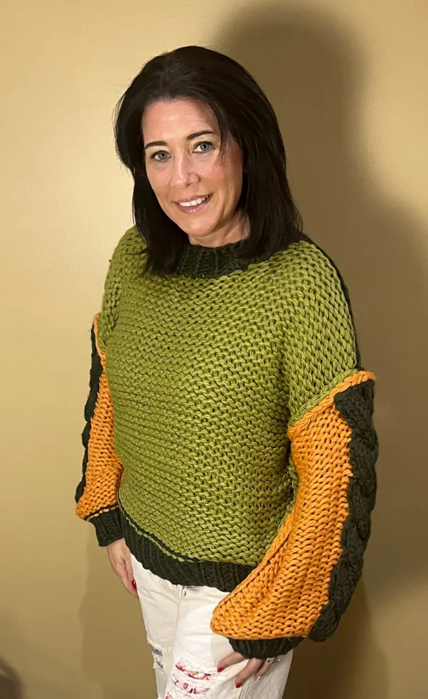 Colorblock Knit Sweater